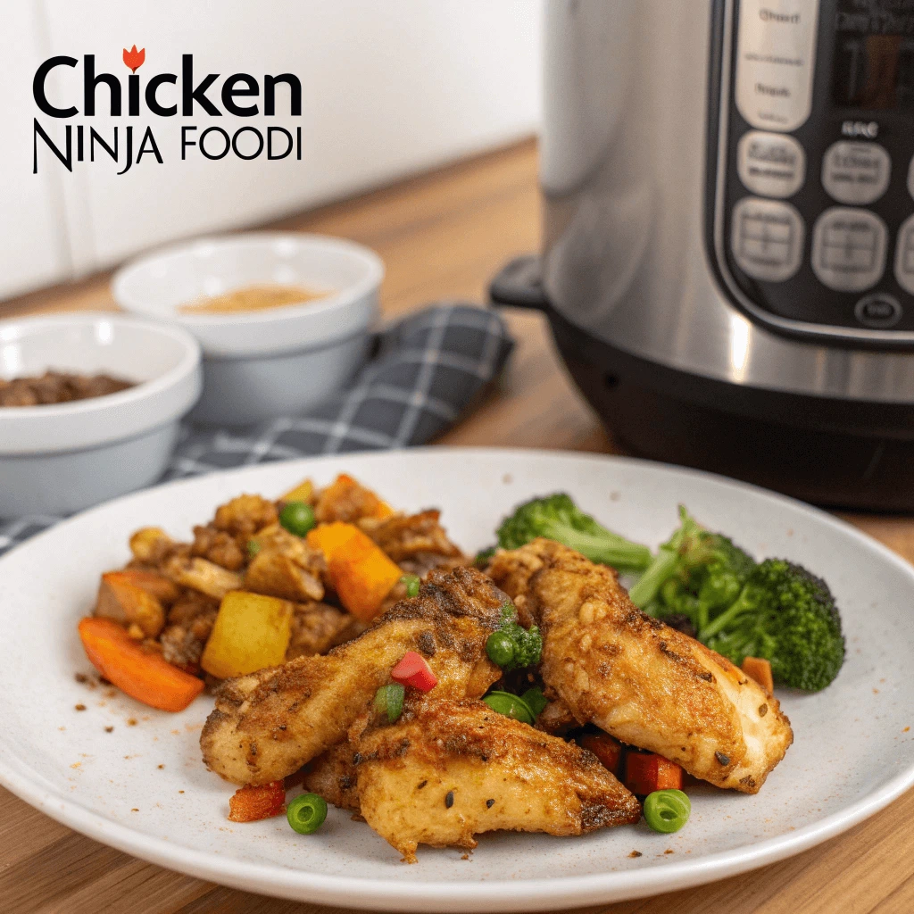 Answering common questions about Ninja Foodi chicken recipes, including tips for cuts, cooking frozen chicken, and cleaning.