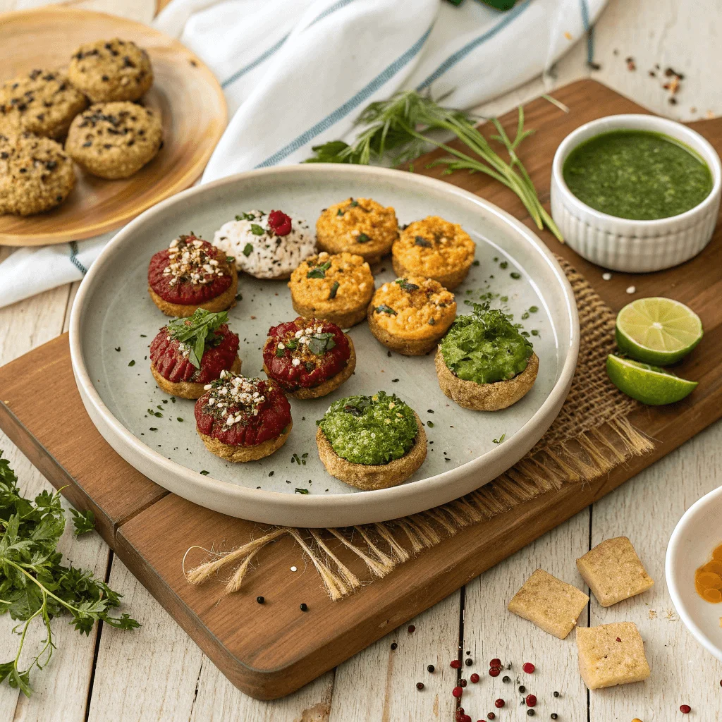 A notepad with FAQs written on it, surrounded by AIP foods like sweet potatoes, avocado, and herbs.